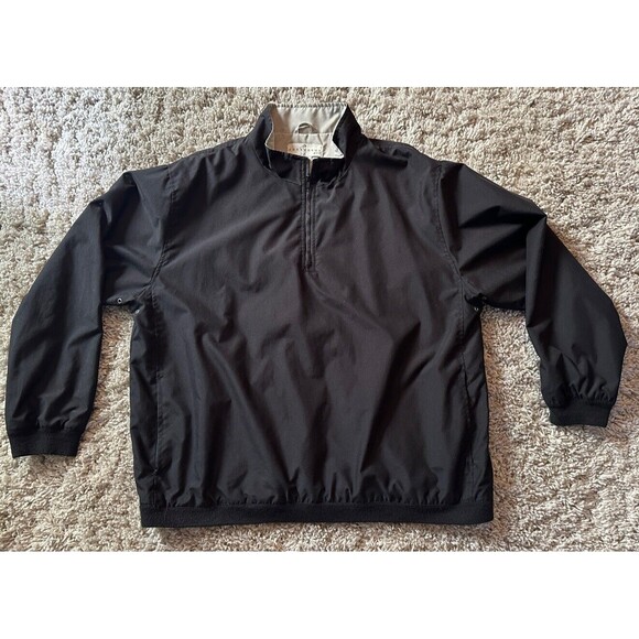 Consensus golf jacket mens XXL pullover waterproof windbreaker Black - Picture 1 of 7